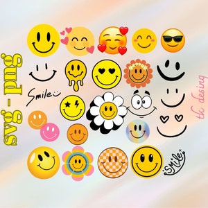 Smiley face svg, smiley svg, drippy smiley svg, melting smiley svg, checkered smiley svg, happy face svg, emoji svg, trendy svg png cut file