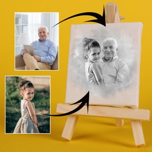 Add Loved One to Photo - Memorial Portrait for Deceased Father Mom - Gift for Loss of Loved One - Remembering Passed Away Loved One