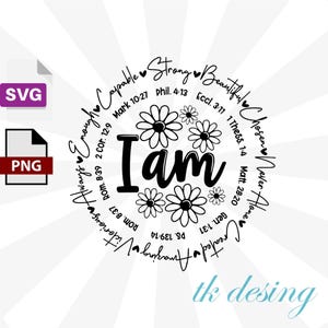 I am Inspiration SVG / Bible Verse SVG / Cut File / Cricut / Christian Inspiration SVG / Instant Download