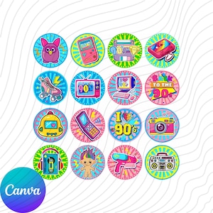 90s Bundle,90s Sublimation Designs, 90s Clipart,90s Retro, 90s PNG Files,90s Digital Files,90s sublimation,90s party, 90s sticker file/CANVA