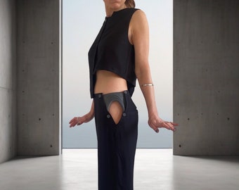 Fermoir hanches imprimées en 3D  - motif futuriste - pour pantalon customisable Auberlitys