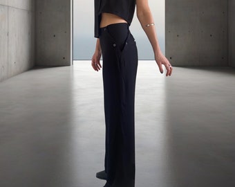 Pantalon droit noir customizable par impression 3D