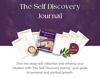 Self Discovery Journal for Personal Growth and Self Awareness.  50 Printable Prompts