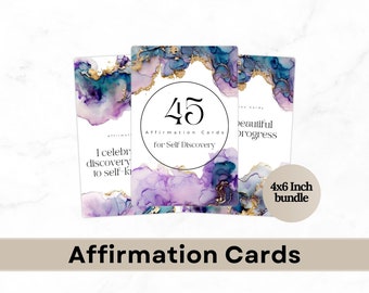 Self Discovery Affirmation Cards for personal growth and wellbeing. Rewire the mind towards confidence and self belief