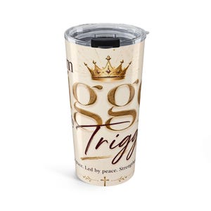Groter dan mijn Triggers drinkbeker van 590 ml | Ontwerp met gouden kroonmotief, elegant en neutraal drinkgerei