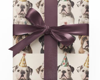 Bulldog Wrapping Paper, Birthday, Party, Graduation Gift Wrap, Cool  Gift Wrap, Birthday, Party, Graduation, Christmas, Holiday Wrapping,