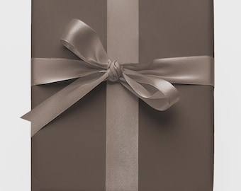 Espresso Chocolate Wrapping Paper | Matte Brown Gift Wrap | Solid Color Gift Wrap | Minimalist Wrapping Paper