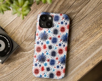 Red, White, and Blue Firework Phone Case