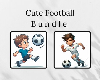 40+ Boy Soccer Player Clipart Pack Boy Football Player Clipart football illustration Pack boy sports boy commercial use immediate download