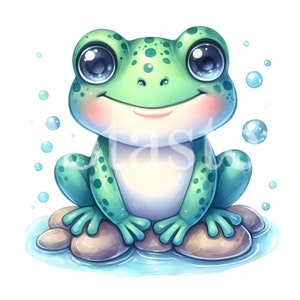 5 clipart grenouille mignonne clipart aquarelle grenouille clipart aquarelle mignon clipart grenouille aquarell cadeau pour enfants téléchargement immédiat usage commercial