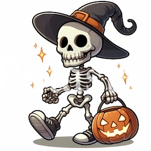 5 Skelett Skelett Cliparts niedlichen Skelett Cliparts niedlichen Halloween Cliparts Cartoon Digital hohe Auflösung Papier Handwerk Junk - commerzielle Nutzung