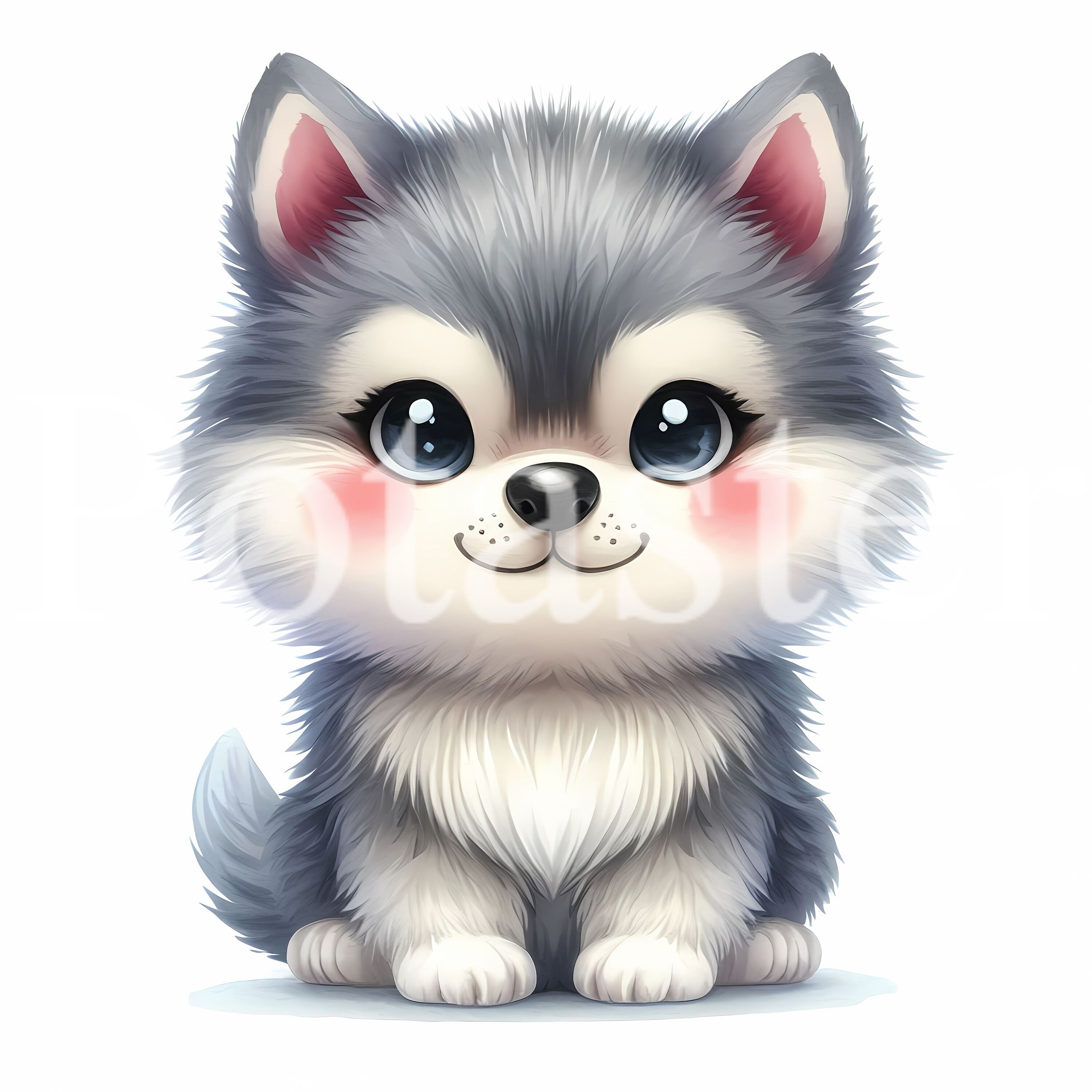 Cute Baby Wolf Watercolor Clipart for Kids (digital Download) - Etsy