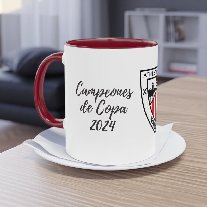 taza atletic club de bilbao, taza personalizada atletic club de bilbao, taza campeon de copa del rey 2024, iker muniain taza atletic bilbao imagen 7