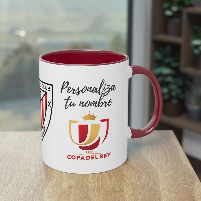 taza atletic club de bilbao, taza personalizada atletic club de bilbao, taza campeon de copa del rey 2024, iker muniain taza atletic bilbao imagen 1