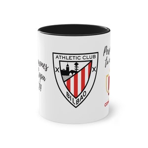 taza atletic club de bilbao, taza personalizada atletic club de bilbao, taza campeon de copa del rey 2024, iker muniain taza atletic bilbao imagen 3