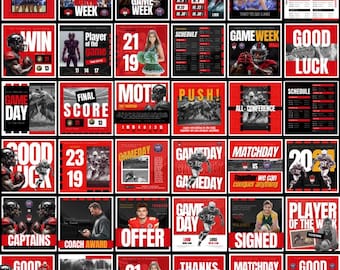 Pack de 38 Plantillas Canva para Equipos Deportivos – Fácil y Personalizable