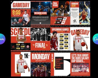 12er-Paket Canva-Vorlagen für Sportteams – einfach und anpassbar