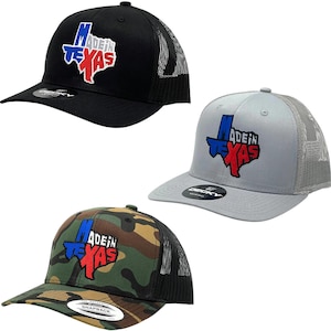Made in Texas Embroidered Hat, Lone Star State Trucker Hats, Embroidery Texas Hats with Made in Texas, Dad Hat, Texas Pride
