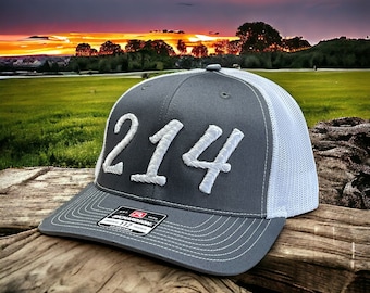 Custom 3D Puff Area Code Trucker Hat, Richardson or Yupoong\Flexfit, Baseball Hat, Airport Code Hat, Customized Cap to Represent, Fun Gift