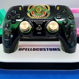 The Emerald Warrior-Custom DualSense Controller with TMRs-Built for PS5 and PC