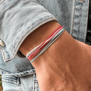 Bracciale Boho Surfer da donna e da uomo Bracciale da surfista fatto a mano Accessori da spiaggia Gioielli da festival Impermeabile regolabile immagine 1