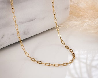 Minimalistische Gliederkette | Gold Silber Rosé | Halskette | Choker Halskette Damen | Gliederkette Geschenk für Sie