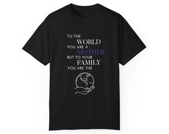 happy mother's day t-shirt "to the world" black