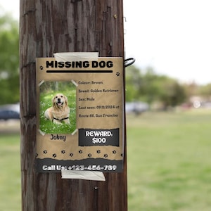 Pet missing template (Editable)