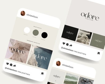Elegant visual identity set – modern Canva design for creative entrepreneurs