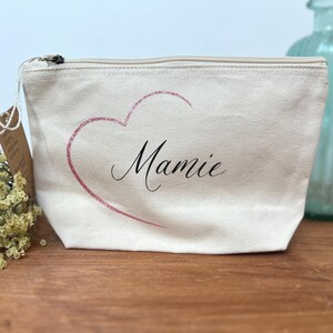 Personalized organic cotton pouch – Multi-purpose first name kit – 100% natural organic cotton – Eco-friendly gift