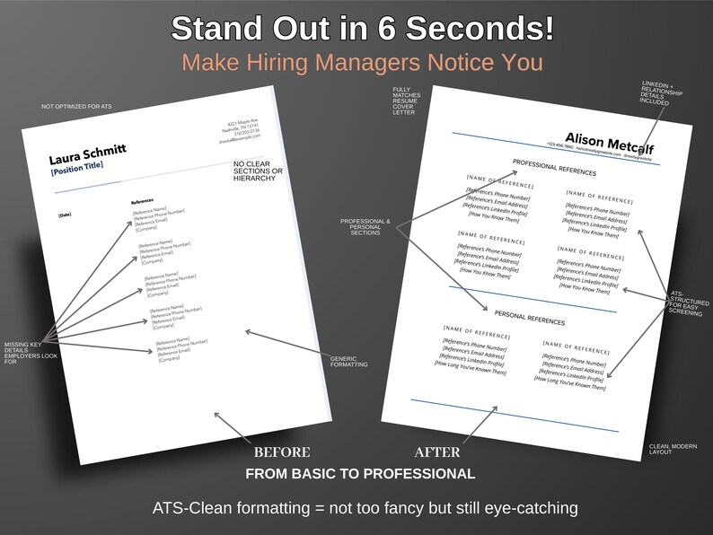 Professional Reference List Template | Construction Project Manager ...