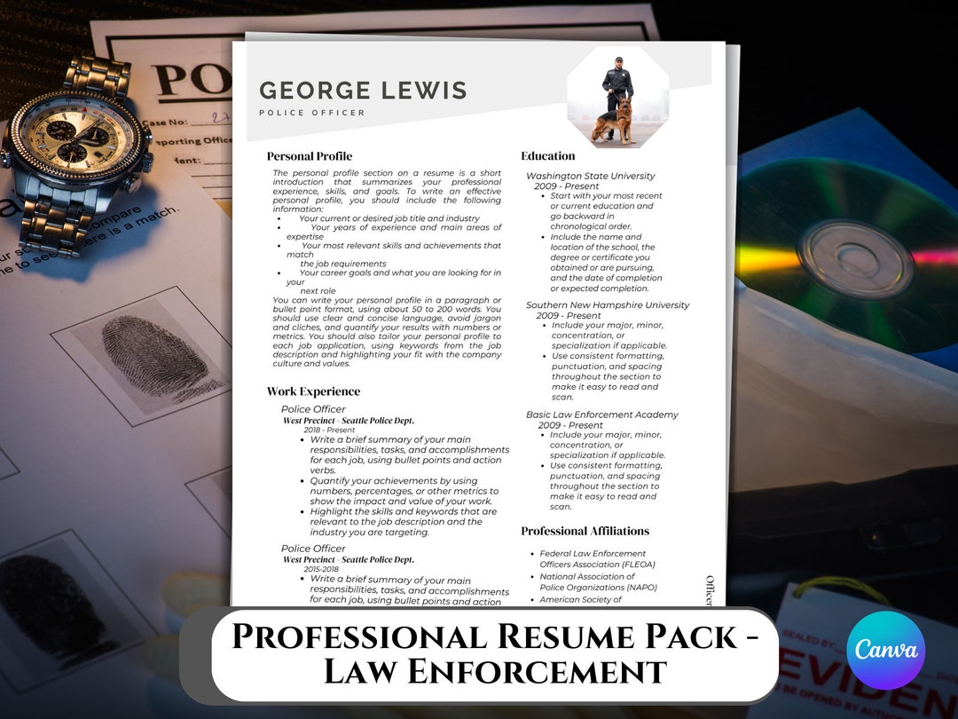 Image 5 for Law Enforcement Resume Templates