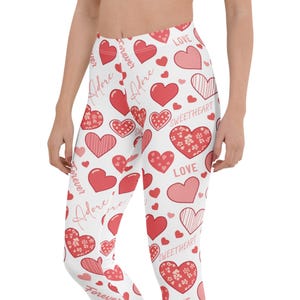 Leggings Sweet Sorrow Candy Heart, collants à motif Saint-Valentin, leggings grandes tailles, capris de yoga, shorts de yoga taille haute, leggings de sport