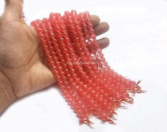 Perline di cristallo rotonde sfaccettate rosa cipria da 8 mm / Distanziatori geometrici scintillanti per cavigliere eleganti