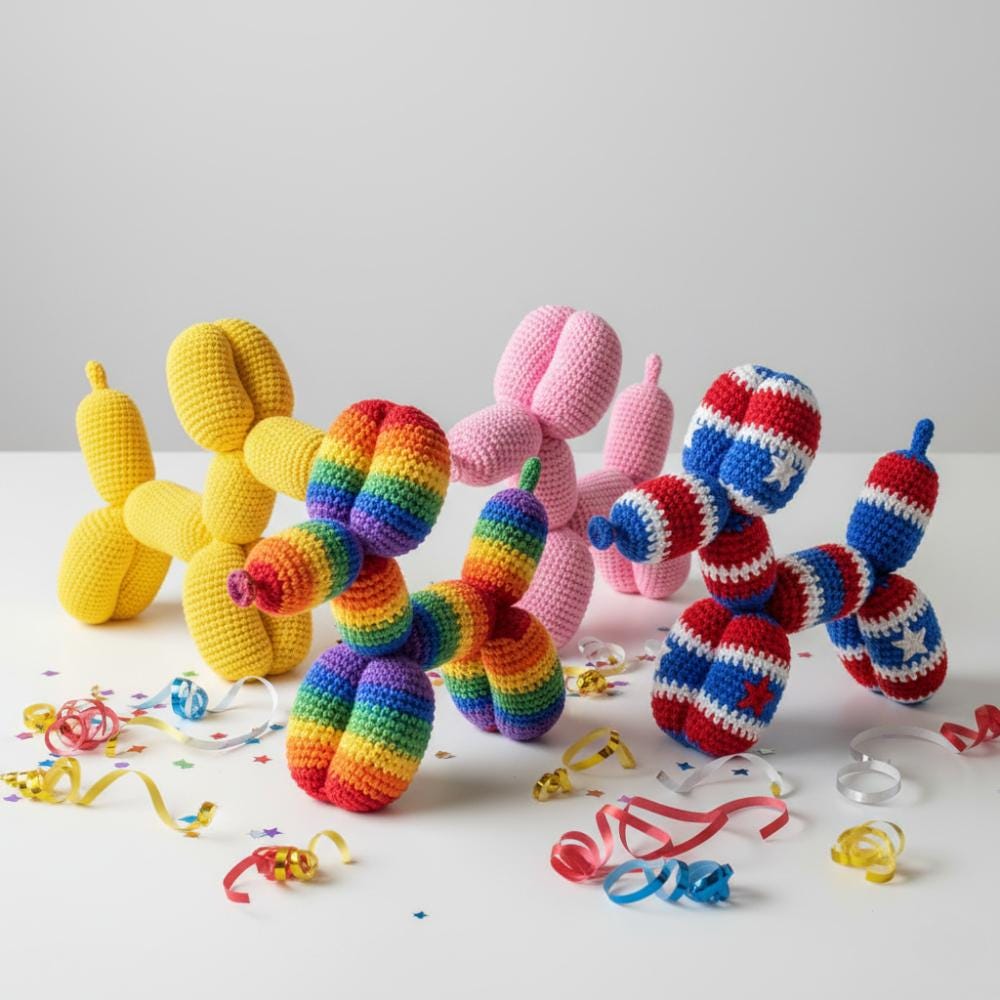 30 Balloon Dog Crochet Patterns for Adorable Toys, Decor, and Gifts 3 Balloon Dog Amigurumi Crochet Tutorial PDF