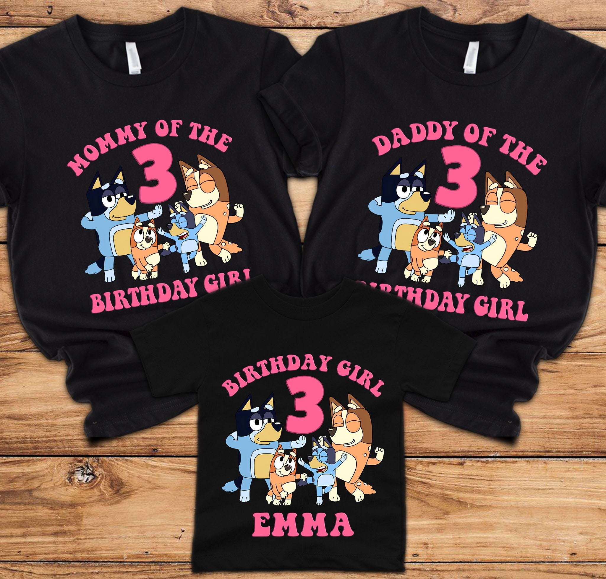 Personalized Blue Birthday Girl Tee