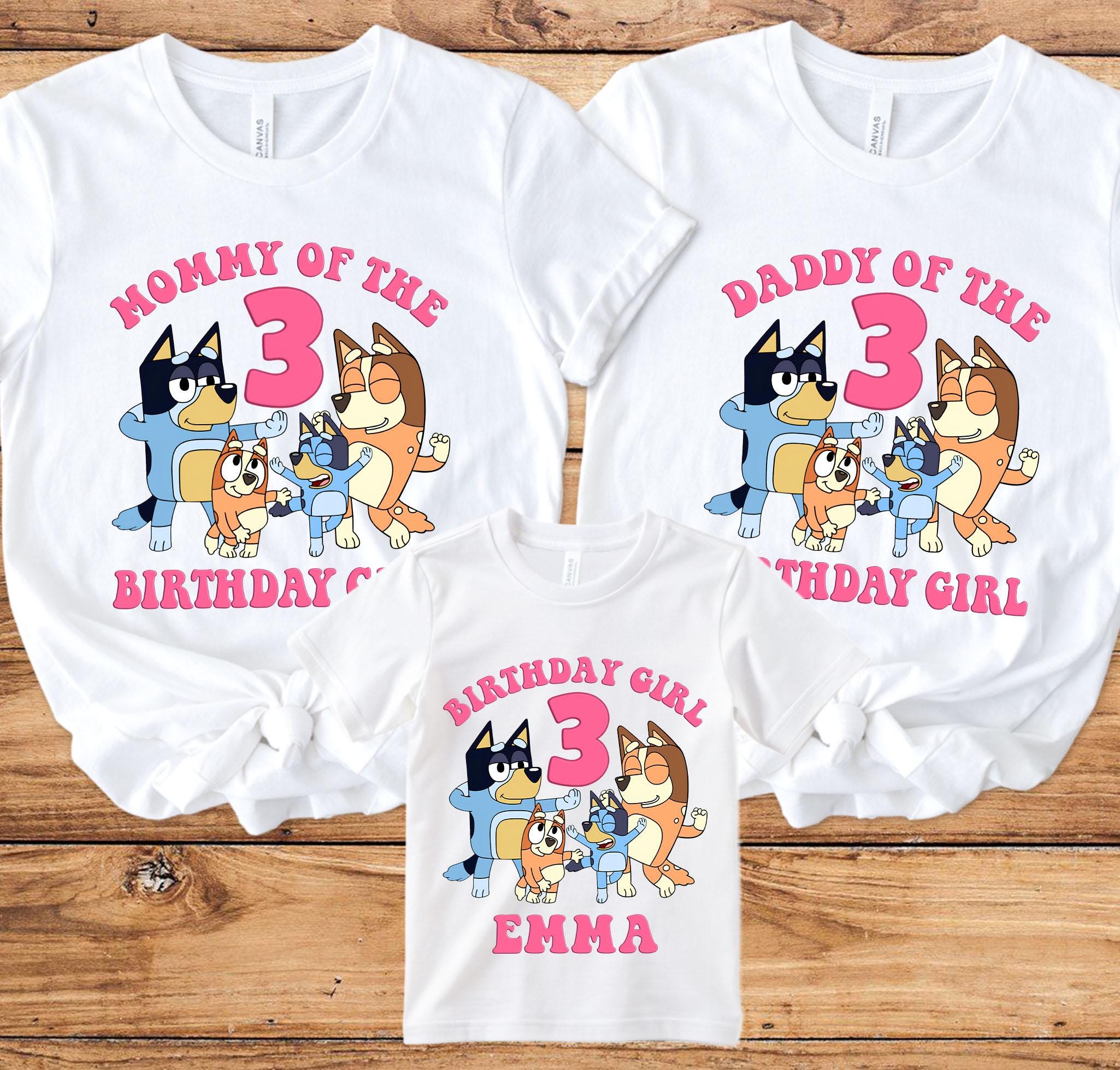 Personalized Blue Birthday Girl Tee