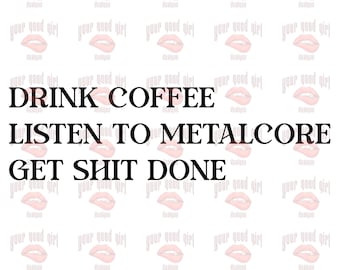 Metalcore Coffee Holographic Sticker - Water Resistant