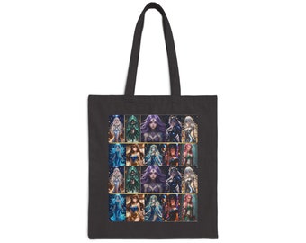 Anime Magic Mages, Mystical, Fantasy a tema, maghi magici, borsa tote in tela di cotone