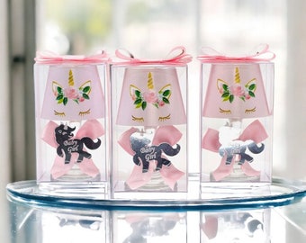 Candle Set Custom Unicorn Pattern with Personalized Gift Box Candle - Personalized Candle Labels - Scented Candle For Gift - 10 of Set