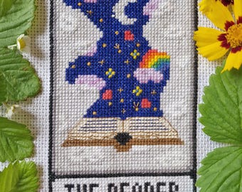 Cross Stitch Pattern 'The Reader' Tarot card