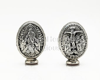 Jesus Resurrection Icon Faith Gift, Sterling Silver Christian Faberge Egg, Eastern Orthodox Easter Egg Gift, Miniature