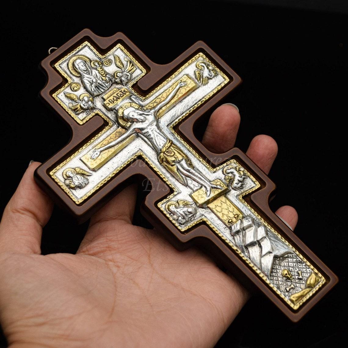 LEGEEON Orthodoxe Kruis Patch – PVC, 5x5 Cm, Met Klittenband, Voor Tactische Kleding, Vesten, Rugzakken En Hoeden