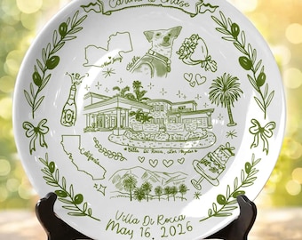 Personalized Wedding Plate, Custom Couple Name Ceramic Plate, Anniversary Keepsake Gift,Newlywed Gift, Housewarming Gift, Home Decor P54XDH0