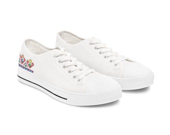 Women's Low Top Sneakers, #Ethno #love