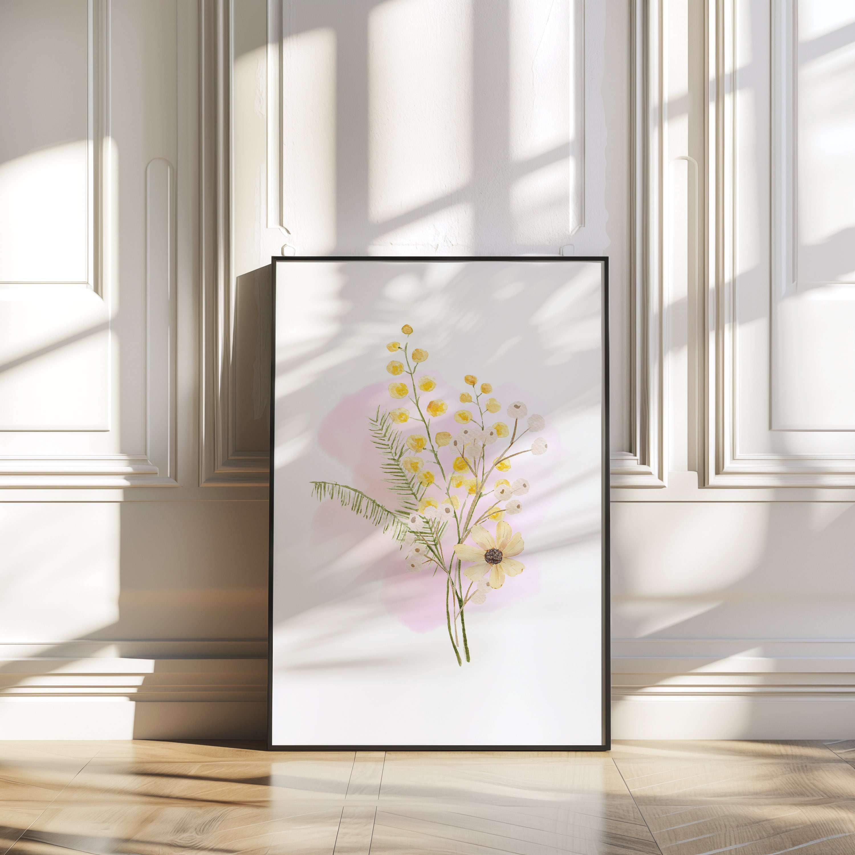 Digital Flower Wall Art Printable Watercolor Flower Print for Home ...