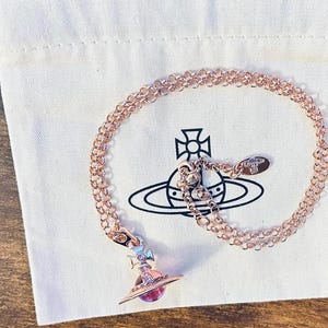 Vivienne Westwood Petra Pink Necklace - Etsy