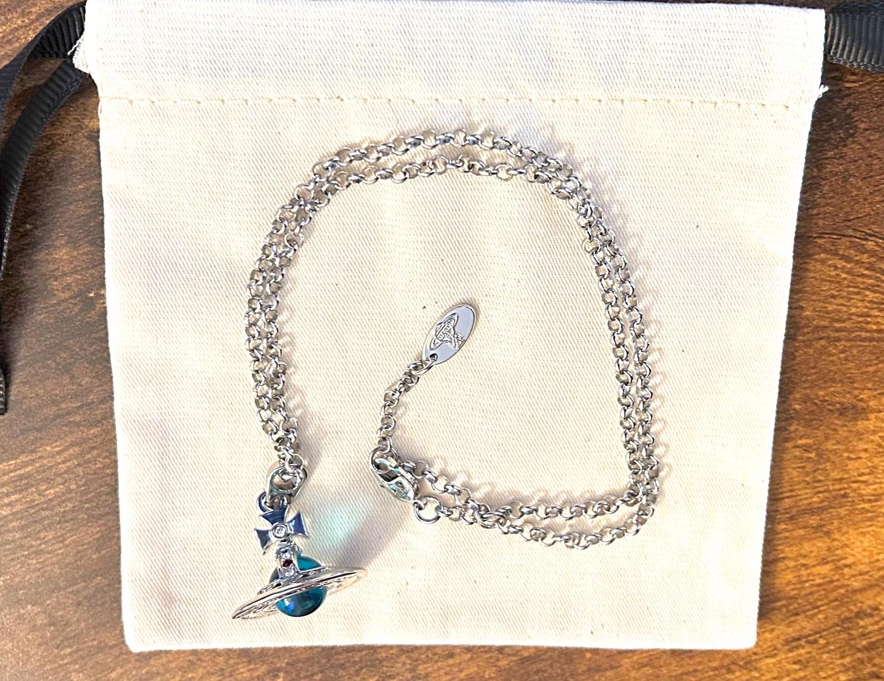 Vivienne westwood blue orb necklace - Etsy 日本