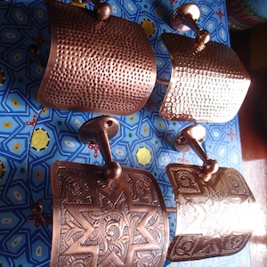 Porta rotolo di carta igienica in RAME marocchino (misura piccola) da parete - VARIE