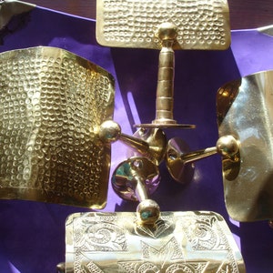 Porta rotolo di carta igienica OTTONE marocchino color oro (misura più piccola) da parete - VARIE